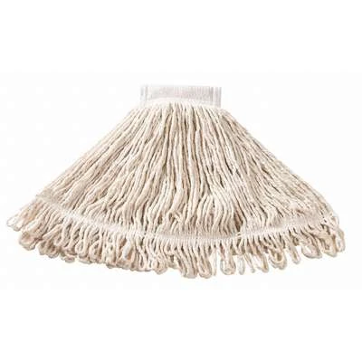 Rubbermaid Wet Mop: Cotton, 16 Oz. Dry Wt, 5 In Headband Size, White, Launderable 4 Rubbermaid Wet Mop: Cotton, 16 Oz. Dry Wt, 5 In Headband Size, White, Launderable - Image 2