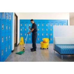 Rubbermaid Wet Mop Handle, Clamp Mop Connection Type, Gray, Aluminum, 60" Handle Length 7 Rubbermaid Wet Mop Handle, Clamp Mop Connection Type, Gray, Aluminum, 60" Handle Length -Rubbermaid PI Asset 1985069 3