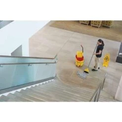 Rubbermaid Mop Bucket And Wringer: 8 3/4 Gal Capacity, Yellow, Side Press 8 Rubbermaid Mop Bucket And Wringer: 8 3/4 Gal Capacity, Yellow, Side Press -Rubbermaid PI Asset 1988858