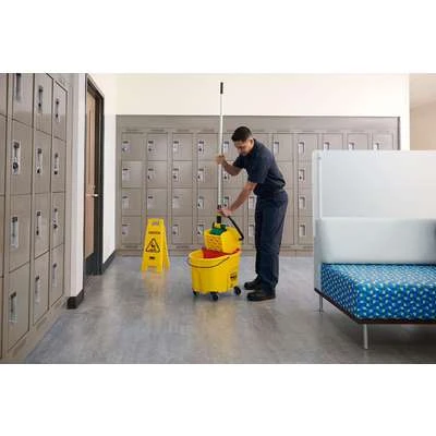 Rubbermaid Wet Mop Handle, Clamp Mop Connection Type, Gray, Aluminum, 60" Handle Length 5 Rubbermaid Wet Mop Handle, Clamp Mop Connection Type, Gray, Aluminum, 60" Handle Length - Image 3