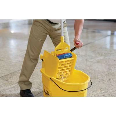 Rubbermaid Mop Bucket And Wringer: 8 3/4 Gal Capacity, Yellow, Side Press 6 Rubbermaid Mop Bucket And Wringer: 8 3/4 Gal Capacity, Yellow, Side Press - Image 4