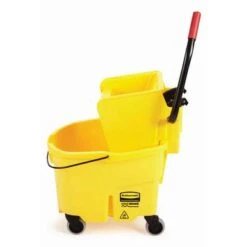 Rubbermaid Mop Bucket And Wringer: 6 1/2 Gal Capacity, Yellow, Side Press -Rubbermaid PI Asset 1992953