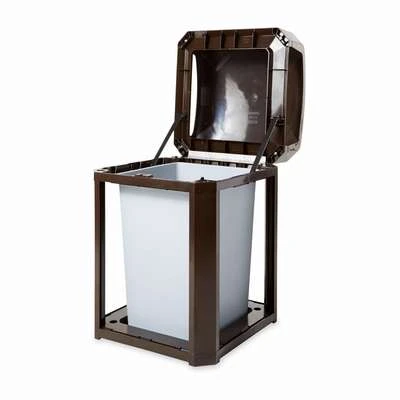 Rubbermaid Trash Can: Landmark Series, Square, Canopy Top, 35 Gal Capacity 7 Rubbermaid Trash Can: Landmark Series, Square, Canopy Top, 35 Gal Capacity - Image 5