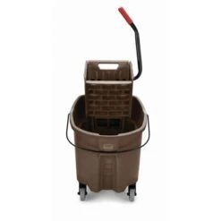 Rubbermaid Mop Bucket And Wringer: 8 3/4 Gal Capacity, Brown, Side Press -Rubbermaid PI Asset 2108578