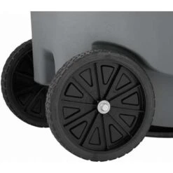 Rubbermaid BRUTE 95 Gal. Rectangular Flat Top Roll Out Trash Can, 45-13/32"H, Gray -Rubbermaid PI Asset 927436