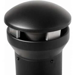 Rubbermaid 7 Gal. Cigarette Receptacle, 39" Height, 13" Base Dia., Metal, Black -Rubbermaid PI Asset 927791