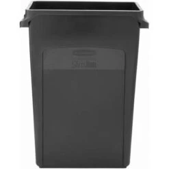 Rubbermaid Slim Jim 23 Gal. Rectangular Open Top Utility Trash Can, 30"H, Black 10 Rubbermaid Slim Jim 23 Gal. Rectangular Open Top Utility Trash Can, 30"H, Black -Rubbermaid PI Asset 930213