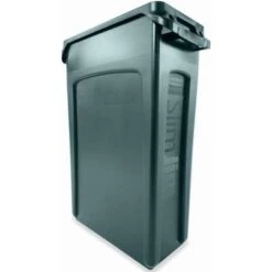 Rubbermaid 23 Gal. Rectangular Recycling Can, Plastic, Green -Rubbermaid PI Asset 930219