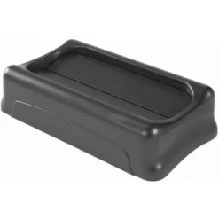 Rubbermaid Slim Jim Series Trash Can Top, Rectangular, Drop, 23 Gal., Black 7 Rubbermaid Slim Jim Series Trash Can Top, Rectangular, Drop, 23 Gal., Black -Rubbermaid PI Asset 930221