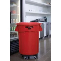 Rubbermaid 20 Gal. Round Recycling Can, Plastic, Blue -Rubbermaid PI Asset 930223 1