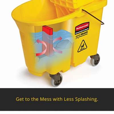 Rubbermaid Red Polypropylene Mop Bucket And Wringer, 8-3/4 Gal. 5 Rubbermaid Red Polypropylene Mop Bucket And Wringer, 8-3/4 Gal. - Image 3