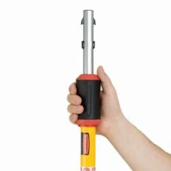 Rubbermaid Extension Handle, Quick Change Mop Connection Type, Yellow, Aluminum, 48" To 96" Handle Length -Rubbermaid PI Asset 949044