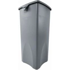 Rubbermaid Untouchable 23 Gal. Square Open Top Utility Trash Can, 30-7/8"H, Gray -Rubbermaid PI Asset 950017