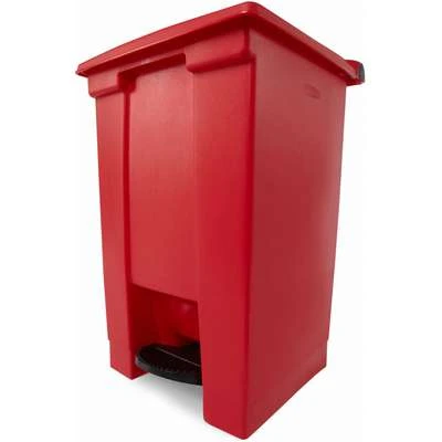Rubbermaid 12 Gal. Rectangular Flat Top Utility Trash Can, 23-5/8"H, Red 4 Rubbermaid 12 Gal. Rectangular Flat Top Utility Trash Can, 23-5/8"H, Red - Image 2