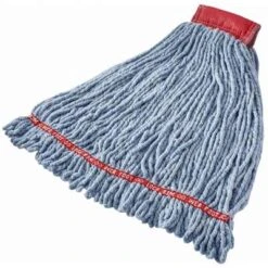 Rubbermaid Wet Mop: Synthetic, 28 Oz Dry Wt, 5 In Headband Size, Blue -Rubbermaid PI Asset 950027