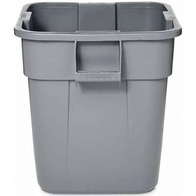 Rubbermaid BRUTE 28 Gal. Square Open Top Utility Trash Can, 22-1/2"H, Gray 4 Rubbermaid BRUTE 28 Gal. Square Open Top Utility Trash Can, 22-1/2"H, Gray - Image 2