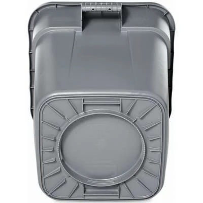 Rubbermaid BRUTE 28 Gal. Square Open Top Utility Trash Can, 22-1/2"H, Gray 6 Rubbermaid BRUTE 28 Gal. Square Open Top Utility Trash Can, 22-1/2"H, Gray - Image 4