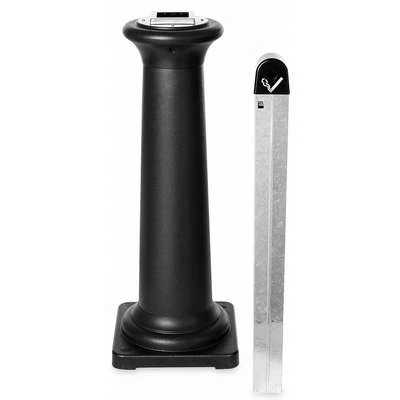 Rubbermaid 1 Gal. Cigarette Receptacle, 38-1/4" Height, 13" Base Dia., Plastic, Black 7 Rubbermaid 1 Gal. Cigarette Receptacle, 38-1/4" Height, 13" Base Dia., Plastic, Black - Image 5