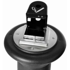 Rubbermaid 1 Gal. Cigarette Receptacle, 38-1/4" Height, 13" Base Dia., Plastic, Black 14 Rubbermaid 1 Gal. Cigarette Receptacle, 38-1/4" Height, 13" Base Dia., Plastic, Black -Rubbermaid PI Asset 964759