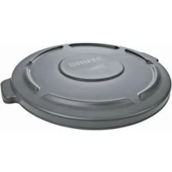 Rubbermaid BRUTE Series Trash Can Top, Round, Flat, 44 Gal., Gray -Rubbermaid PI Asset 965171