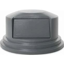 Rubbermaid BRUTE Series Trash Can Top, Round, Dome With Push Door, 55 Gal., Gray 8 Rubbermaid BRUTE Series Trash Can Top, Round, Dome With Push Door, 55 Gal., Gray -Rubbermaid PI Asset 965192