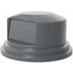 Rubbermaid BRUTE Series Trash Can Top, Round, Dome With Push Door, 55 Gal., Gray 9 Rubbermaid BRUTE Series Trash Can Top, Round, Dome With Push Door, 55 Gal., Gray -Rubbermaid PI Asset 965193