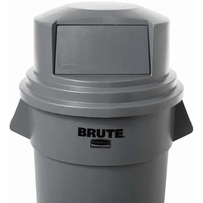 Rubbermaid BRUTE Series Trash Can Top, Round, Dome With Push Door, 55 Gal., Gray 6 Rubbermaid BRUTE Series Trash Can Top, Round, Dome With Push Door, 55 Gal., Gray - Image 4