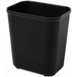 Rubbermaid 7 Gal. Rectangular Open Top Decorative Wastebasket, 15-5/16"H, Black -Rubbermaid PI Asset 966229