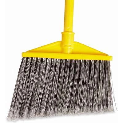Rubbermaid 46-7/8" Angle Broom With Synthetic, Gray Bristles 4 Rubbermaid 46-7/8" Angle Broom With Synthetic, Gray Bristles - Image 2
