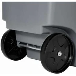 Rubbermaid BRUTE 50 Gal. Rectangular Flat Top Roll Out Trash Can, 36-1/2"H, Gray -Rubbermaid PI Asset 966320