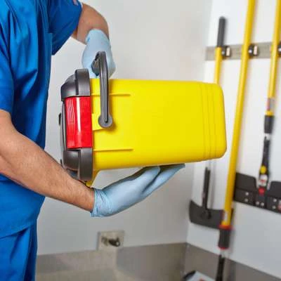 Rubbermaid 7 Gal. Yellow Polypropylene Disinfectant Mop Bucket With Lid, 1 EA 4 Rubbermaid 7 Gal. Yellow Polypropylene Disinfectant Mop Bucket With Lid, 1 EA - Image 2