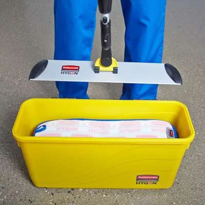 Rubbermaid 7 Gal. Yellow Polypropylene Disinfectant Mop Bucket With Lid, 1 EA 6 Rubbermaid 7 Gal. Yellow Polypropylene Disinfectant Mop Bucket With Lid, 1 EA - Image 4