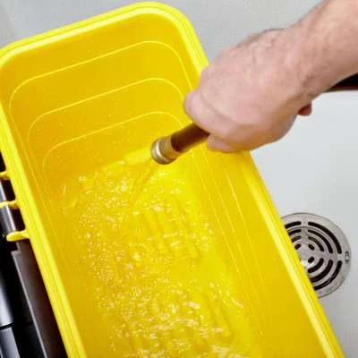 Rubbermaid 7 Gal. Yellow Polypropylene Disinfectant Mop Bucket With Lid, 1 EA 8 Rubbermaid 7 Gal. Yellow Polypropylene Disinfectant Mop Bucket With Lid, 1 EA - Image 6