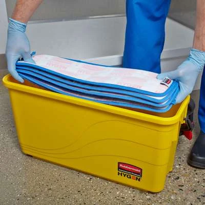 Rubbermaid 7 Gal. Yellow Polypropylene Disinfectant Mop Bucket With Lid, 1 EA 9 Rubbermaid 7 Gal. Yellow Polypropylene Disinfectant Mop Bucket With Lid, 1 EA - Image 7