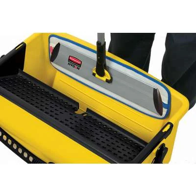 Rubbermaid Yellow And Black Polypropylene Mop Bucket And Wringer, 7 Gal. 5 Rubbermaid Yellow And Black Polypropylene Mop Bucket And Wringer, 7 Gal. - Image 3