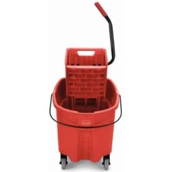 Rubbermaid Red Polypropylene Mop Bucket And Wringer, 8-3/4 Gal. 15 Rubbermaid Red Polypropylene Mop Bucket And Wringer, 8-3/4 Gal. -Rubbermaid PI Asset 966536