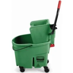 Rubbermaid Green Polypropylene Mop Bucket And Wringer, 8-3/4 Gal. 11 Rubbermaid Green Polypropylene Mop Bucket And Wringer, 8-3/4 Gal. -Rubbermaid PI Asset 966537
