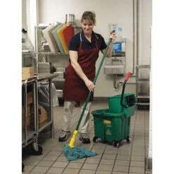 Rubbermaid Green Polypropylene Mop Bucket And Wringer, 8-3/4 Gal. 13 Rubbermaid Green Polypropylene Mop Bucket And Wringer, 8-3/4 Gal. -Rubbermaid PI Asset 966539