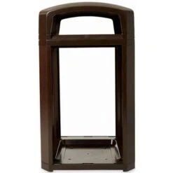 Rubbermaid Landmark Series 50 Gal. Square Canopy Top Decorative Trash Can, 46-1/2"H, Brown 9 Rubbermaid Landmark Series 50 Gal. Square Canopy Top Decorative Trash Can, 46-1/2"H, Brown -Rubbermaid PI Asset 966919