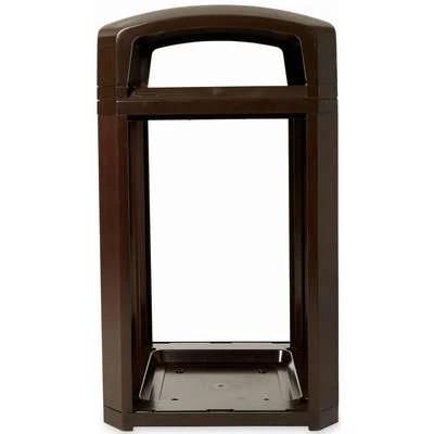 Rubbermaid Landmark Series 50 Gal. Square Canopy Top Decorative Trash Can, 46-1/2"H, Brown 5 Rubbermaid Landmark Series 50 Gal. Square Canopy Top Decorative Trash Can, 46-1/2"H, Brown - Image 3
