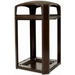 Rubbermaid Landmark Series 50 Gal. Square Canopy Top Decorative Trash Can, 46-1/2"H, Brown 11 Rubbermaid Landmark Series 50 Gal. Square Canopy Top Decorative Trash Can, 46-1/2"H, Brown -Rubbermaid PI Asset 966921