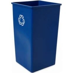 Rubbermaid 50 Gal. Blue Stationary Recycling Container, Open Top -Rubbermaid PI Asset 967503