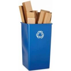 Rubbermaid 50 Gal. Blue Stationary Recycling Container, Open Top -Rubbermaid PI Asset 967504