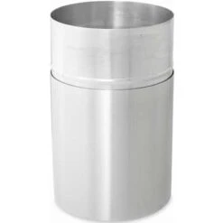 Rubbermaid Crowne 21 Gal. Round Open Top Decorative Trash Can, 32"H, Silver -Rubbermaid PI Asset 968189