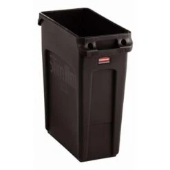 Rubbermaid Slim Jim 16 Gal. Rectangular Open Top Utility Trash Can, 25"H, Black 8 Rubbermaid Slim Jim 16 Gal. Rectangular Open Top Utility Trash Can, 25"H, Black -Rubbermaid PI Asset 974161