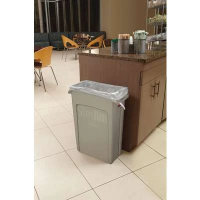 Rubbermaid Slim Jim 16 Gal. Rectangular Open Top Utility Trash Can, 25"H, Black 6 Rubbermaid Slim Jim 16 Gal. Rectangular Open Top Utility Trash Can, 25"H, Black - Image 4