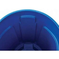 Rubbermaid BRUTE 32 Gal. Round Open Top Utility Trash Can, 27-3/4"H, Blue -Rubbermaid PI Asset 977374