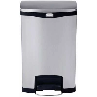 Rubbermaid Slim Jim 13 Gal. Rectangular Flat Top Utility Trash Can, 28-21/32"H, Black 4 Rubbermaid Slim Jim 13 Gal. Rectangular Flat Top Utility Trash Can, 28-21/32"H, Black - Image 2