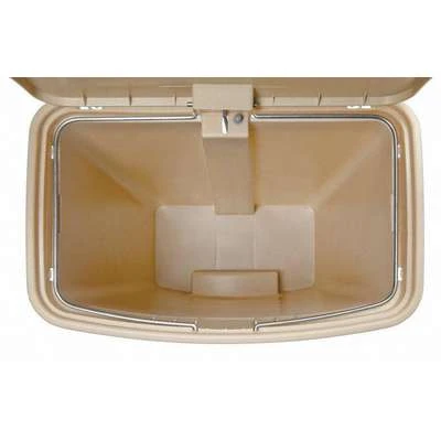 Rubbermaid Slim Jim 24 Gal. Rectangular Flat Top Utility Trash Can, 32-1/2"H, Beige 5 Rubbermaid Slim Jim 24 Gal. Rectangular Flat Top Utility Trash Can, 32-1/2"H, Beige - Image 3