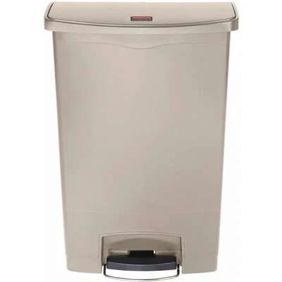 Rubbermaid Slim Jim 24 Gal. Rectangular Flat Top Utility Trash Can, 32-1/2"H, Beige 6 Rubbermaid Slim Jim 24 Gal. Rectangular Flat Top Utility Trash Can, 32-1/2"H, Beige - Image 4